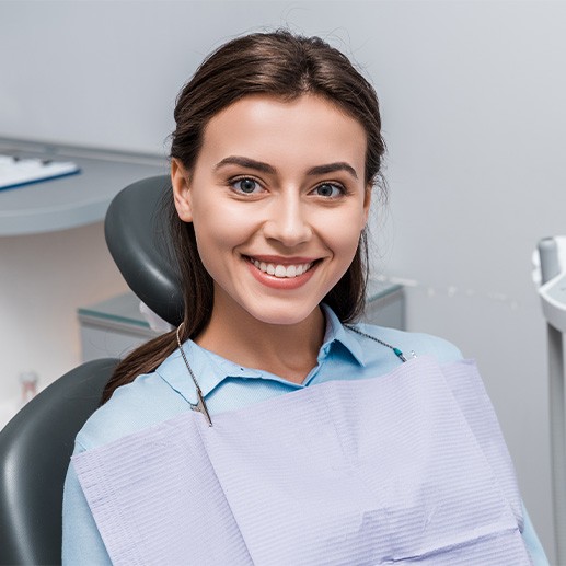 A beautiful woman who’s just received a smile makeover
