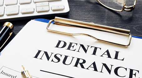 a dental insurance form for the cost of dental implants