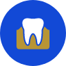 Animated tooth and gum tissue representing gum disease treatment