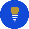 Animated dental implant supported dental crown replacement tooth